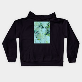 Art Acrylic artwork abstract turquoise Lime Kids Hoodie